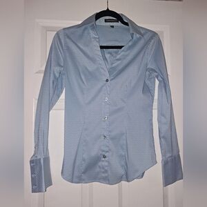 Express Light Blue Polka Dot Shirt